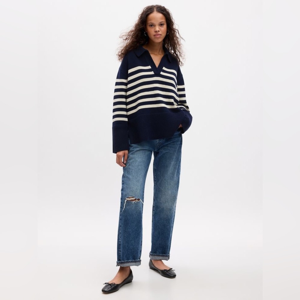 Gap 24/7 Split Hem Polo sweater size XL tall